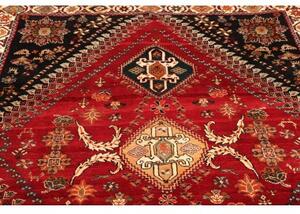 Tappeto Shiraz Stilizzato Rosso Scuro Blu Notte 183x260 Cm