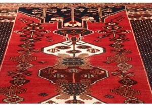 Tappeto Shiraz Stilizzato Rosso Blu Scuro 163x260 Cm