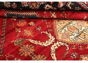 Tappeto Shiraz Stilizzato Rosso Scuro Blu Notte 183x260 Cm