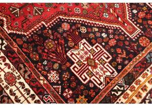 Tappeto Shiraz Stilizzato Rosso Blu Scuro 215x305 Cm