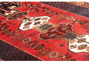 Tappeto Shiraz Stilizzato Rosso Blu Scuro 163x260 Cm