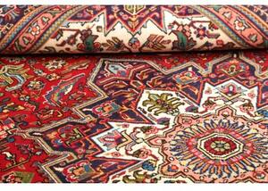 Tappeto Tabriz Stilizzato Rosso Blu Scuro 255x347 Cm