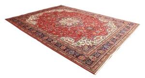 Tappeto Tabriz Stilizzato Rosso Blu Scuro 255x347 Cm