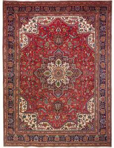 Tappeto Tabriz Stilizzato Rosso Blu Scuro 255x347 Cm