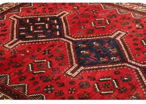 Tappeto Shiraz Stilizzato Rosso Blu Scuro 170x248 Cm