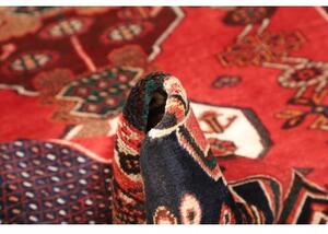Tappeto Shiraz Stilizzato Rosso Blu Scuro 163x260 Cm