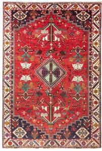 Tappeto Shiraz Figurativo Rosso Blu Scuro 175x260 Cm