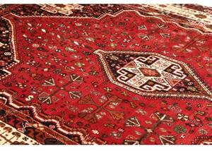 Tappeto Shiraz Stilizzato Rosso Blu Scuro 215x305 Cm