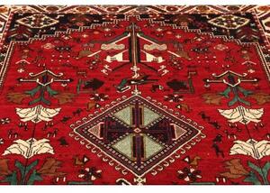 Tappeto Shiraz Figurativo Rosso Blu Scuro 175x260 Cm