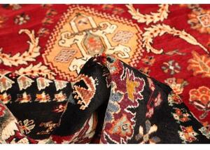 Tappeto Shiraz Stilizzato Rosso Scuro Blu Notte 183x260 Cm