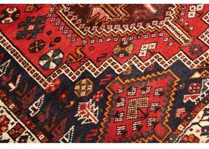 Tappeto Shiraz Stilizzato Rosso Blu Scuro 170x255 Cm