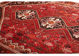 Tappeto Shiraz Geometrico Rosso Mattone Nero 215x300 Cm
