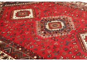 Tappeto Shiraz Stilizzato Rosso Blu Scuro 220x308 Cm
