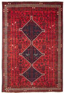 Tappeto Shiraz Stilizzato Rosso Blu Scuro 208x305 Cm