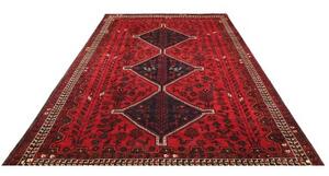 Tappeto Shiraz Stilizzato Rosso Blu Scuro 208x305 Cm
