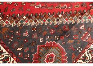 Tappeto Shiraz Stilizzato Rosso Blu Scuro 220x308 Cm