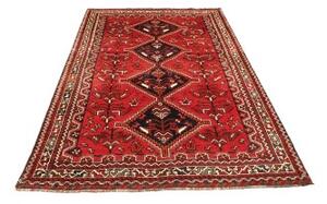 Tappeto Shiraz Geometrico Rosso Blu Scuro 180x260 Cm