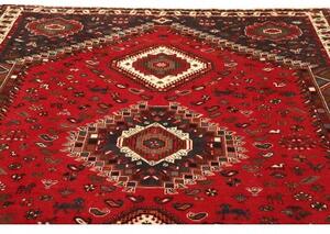 Tappeto Shiraz Stilizzato Rosso Blu Scuro 220x308 Cm