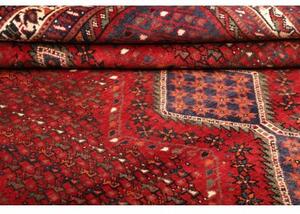 Tappeto Shiraz Geometrico Rosso Blu Scuro 208x285 Cm