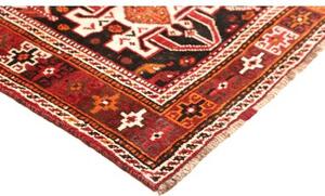 Tappeto Shiraz Geometrico Rosso Mattone Nero 215x300 Cm