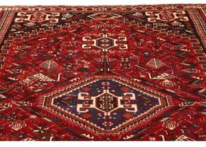 Tappeto Shiraz Stilizzato Rosso Blu 213x313 Cm
