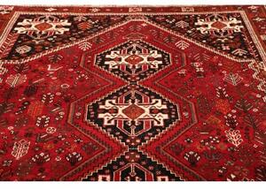Tappeto Shiraz Geometrico Rosso Mattone Nero 215x300 Cm