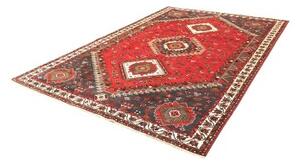 Tappeto Shiraz Stilizzato Rosso Blu Scuro 220x308 Cm