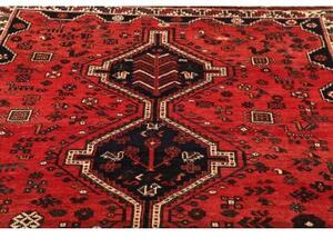 Tappeto Shiraz Stilizzato Rosso Blu Scuro 177x245 Cm