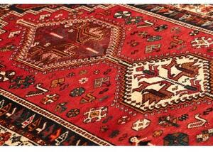 Tappeto Shiraz Stilizzato Rosso Blu Scuro 170x255 Cm
