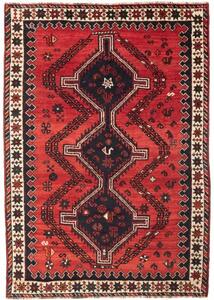 Tappeto Shiraz Stilizzato Rosso Nero 175x252 Cm