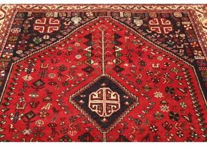 Tappeto Shiraz Stilizzato Rosso Blu Scuro 162x230 Cm