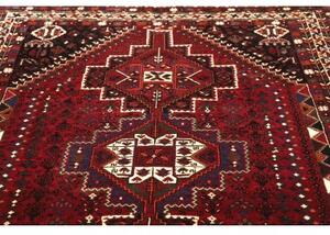 Tappeto Shiraz Stilizzato Rosso Scuro Nero 186x260 Cm