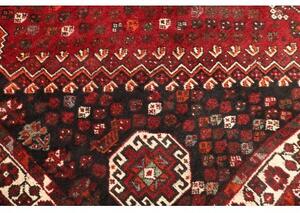 Tappeto Shiraz Geometrico Rosso Scuro Nero 225x310 Cm