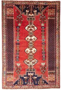 Tappeto Shiraz Stilizzato Rosso Blu Scuro 160x240 Cm