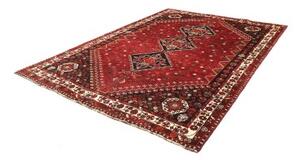 Tappeto Shiraz Geometrico Rosso Scuro Nero 225x310 Cm