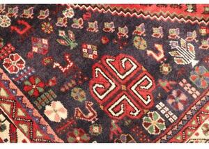 Tappeto Shiraz Stilizzato Rosso Blu Scuro 162x230 Cm