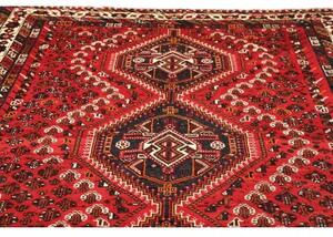 Tappeto Shiraz Stilizzato Rosso Blu Scuro 213x303 Cm