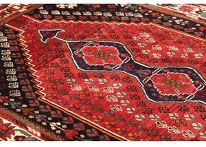 Tappeto Shiraz Stilizzato Rosso Blu Scuro 160x248 Cm