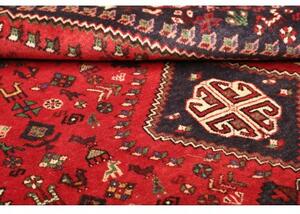 Tappeto Shiraz Stilizzato Rosso Blu Scuro 162x230 Cm