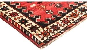 Tappeto Shiraz Stilizzato Rosso Nero 175x252 Cm