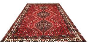 Tappeto Shiraz Stilizzato Rosso Blu Scuro 213x303 Cm