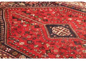 Tappeto Shiraz Stilizzato Rosso Blu Scuro 162x230 Cm