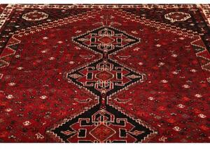 Tappeto Shiraz Geometrico Rosso Scuro Nero 225x310 Cm