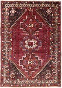 Tappeto Shiraz Stilizzato Rosso Scuro Nero 186x260 Cm