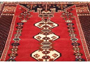 Tappeto Shiraz Stilizzato Rosso Blu Scuro 160x240 Cm