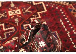 Tappeto Shiraz Stilizzato Rosso Scuro Nero 186x260 Cm