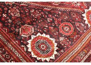 Tappeto Shiraz Stilizzato Rosso Scuro Nero 218x308 Cm