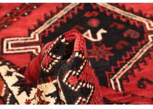 Tappeto Shiraz Stilizzato Rosso Nero 175x252 Cm