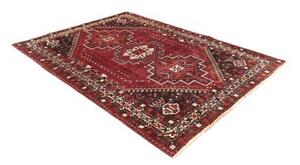Tappeto Shiraz Stilizzato Rosso Scuro Nero 186x260 Cm