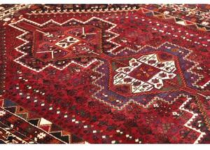 Tappeto Shiraz Stilizzato Rosso Scuro Nero 186x260 Cm